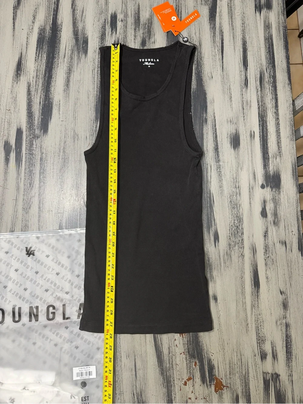 YoungLA Black Tank Top with White Graphic New with Tags! Size Medium - Picture 7 of 9